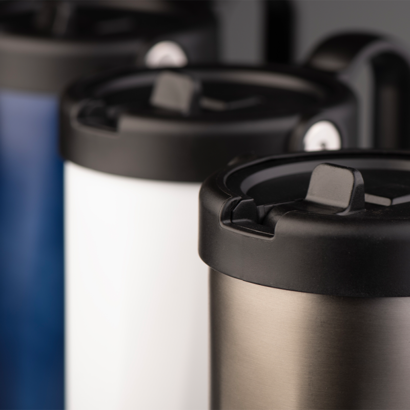 E7066 | EXPLORER Powder Coating – Versatile 900ml Recycled Stainless Steel Mug with Straw - Image 10