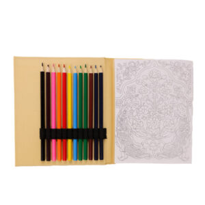 E6064 | COLOR BOOK ? A5 Creative Coloring Set with 50 Patterned Pages & 12 Coloring Pencils for Art on the Go