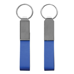 AKE 16 METAL KEYCHAINS WITH LEATHER STRAP