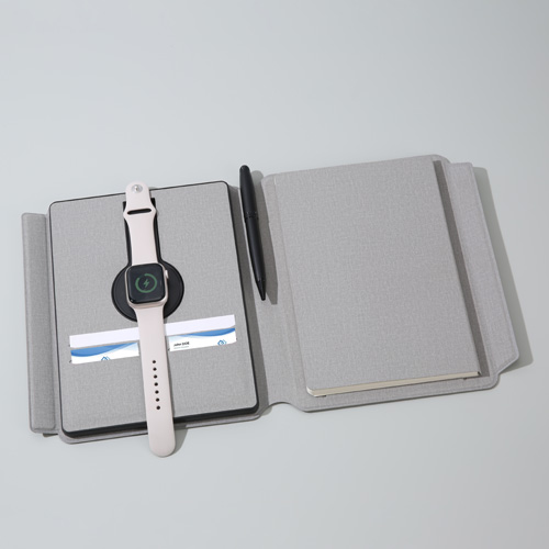 AO 34 EXECUTIVE HI-TECH PORTFOLIO POWERBANK WITH WIRELESS CHARGING LIGHT UP LOGO - Image 5