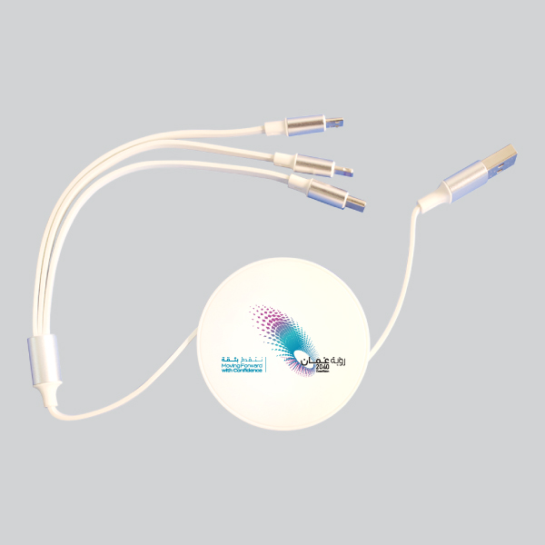 ACB 13 MULTI CHARGING RETRACTABLE CABLE 3 IN 1 Material: PC+TPE - Image 2