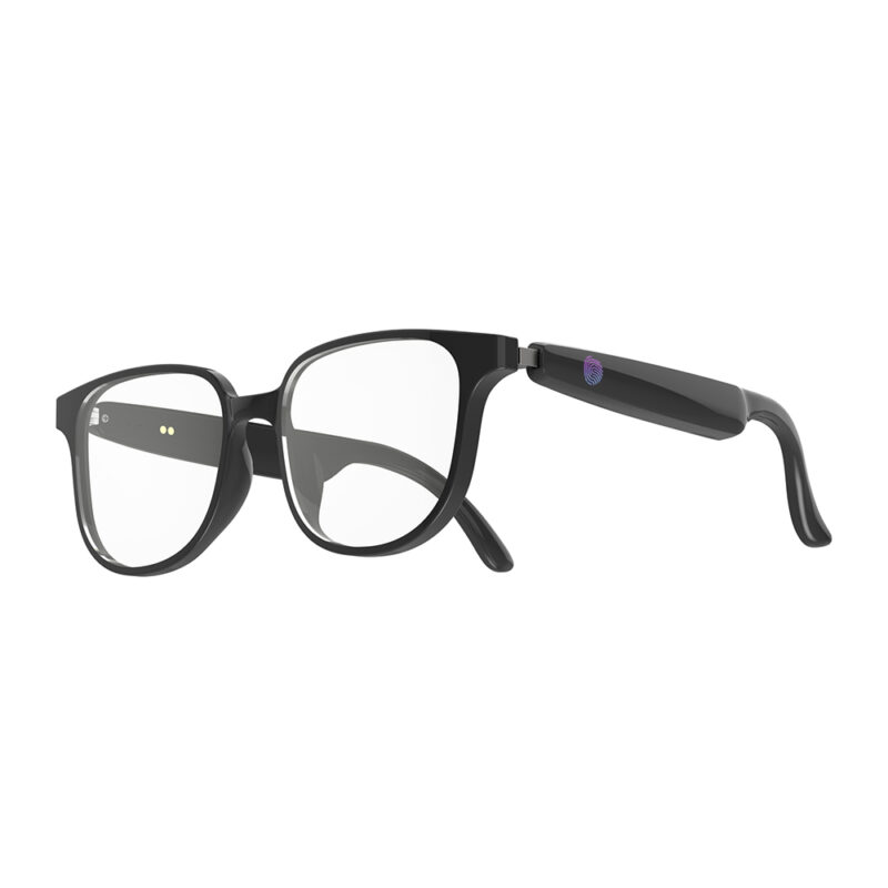 E5106 | AI-GLASS | Smart Clear Glasses with AI Chat, Language Translation, Removable Prescription Lenses & Bluetooth Connectivity