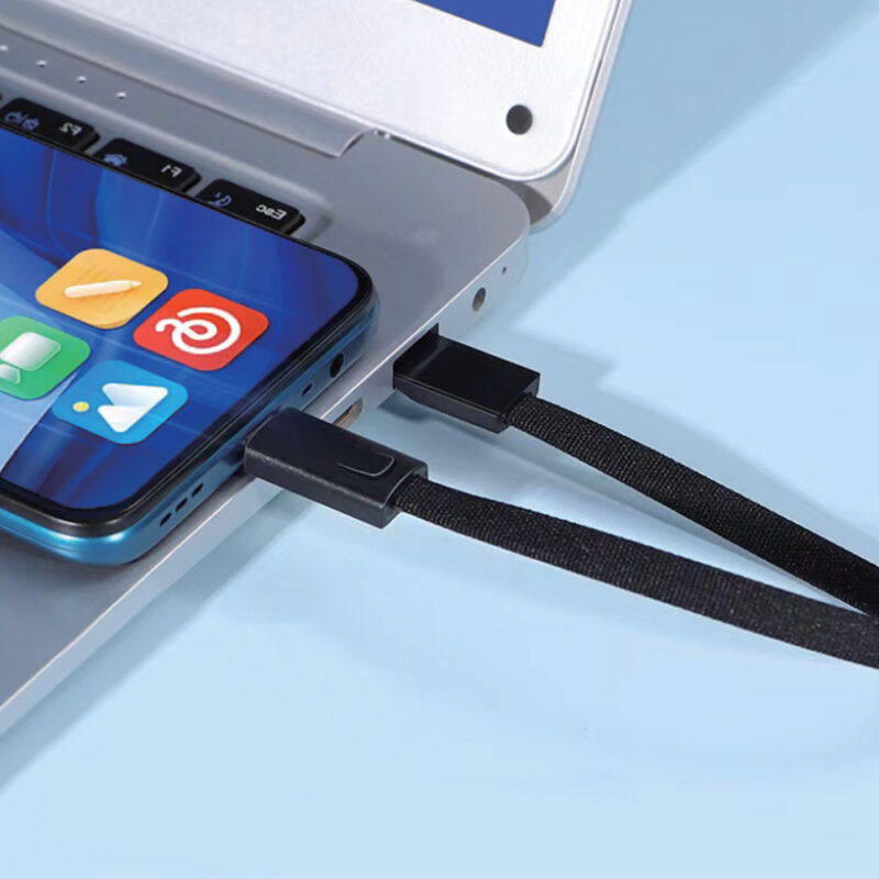 E5110 | KEYHOLE | Compact Zinc Alloy USB-C to USB-C Cable with 60W Fast Charging, Data Transfer & Stylish Keychain Design - Image 5