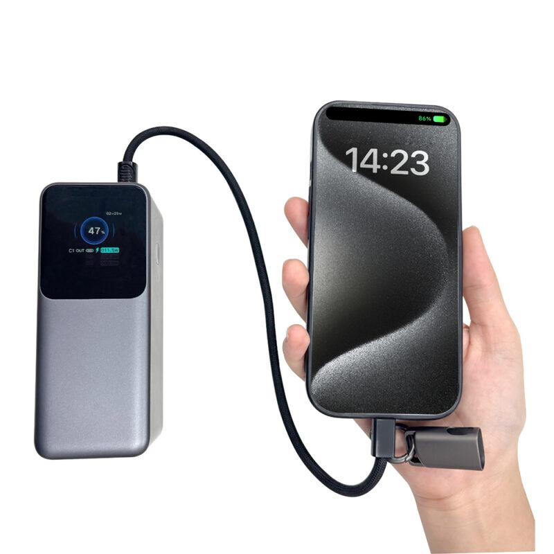 E5111 | STRAPPY | Durable USB-C to USB-C Fast Charging Cable with 60W Power & Keychain Design for Easy Portability - Image 3