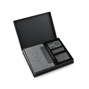 E8021 | EXECUTIVE SET – Eco-Friendly Wireless Notebook, Power Bank, RFID Card Holder & Stand