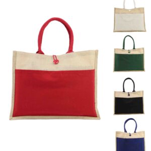 HK23-TRUCS - Jute Bag with Canvas Pocket