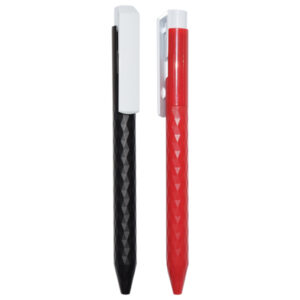 APP 09 PLASTIC PENS WITH PRISM DESIGN BARREL