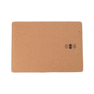 KHAKI - Cork Mousepad with Wireless Charger