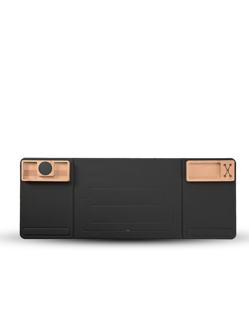 E3182 | DESKMATE – Foldable Desk Pad Organizer with Laptop Stand and Bamboo Accessories - Image 3