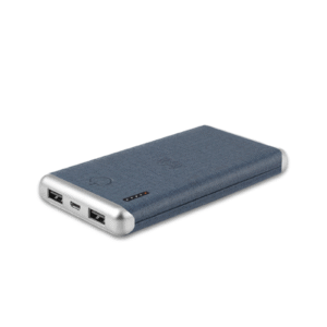 E2037 | LEATHER WIRELESS – Stylish 8000mAh Wireless Power Bank with PU Leather Finish