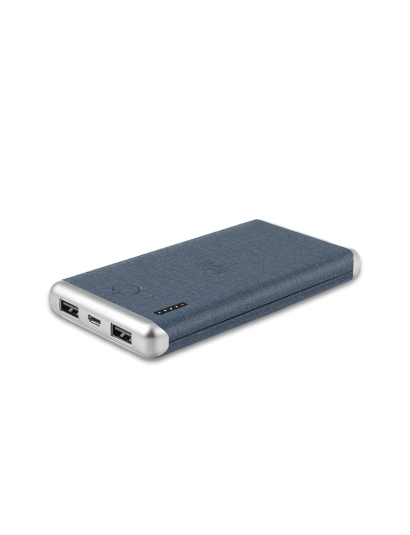 E2037 | LEATHER WIRELESS – Stylish 8000mAh Wireless Power Bank with PU Leather Finish