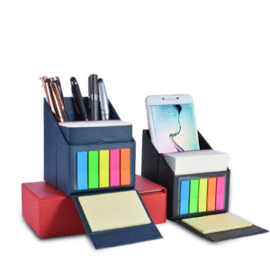 E6020 | RECTA DESKTOP – Natural Paper Notepad with Cardboard Holder & Magnetic Closure