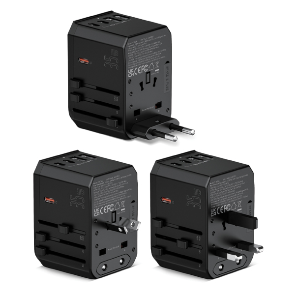 AD 13 UNIVERSAL TRAVEL ADAPTER LIGHT UP LOGO - Image 3